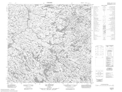 024E13 - LAC MONCHY - Topographic Map