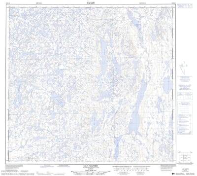 024E16 - LAC NAPIER - Topographic Map