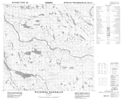 024I11 - RUISSEAU NAKSALUK - Topographic Map