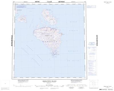 025H - RESOLUTION ISLAND - Topographic Map