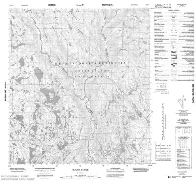 025N04 - MOUNT MOORE - Topographic Map
