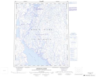 026E - AMADJUAK RIVER - Topographic Map