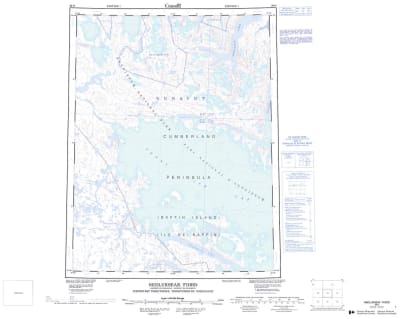 026O - NEDLUKSEAK FIORD - Topographic Map