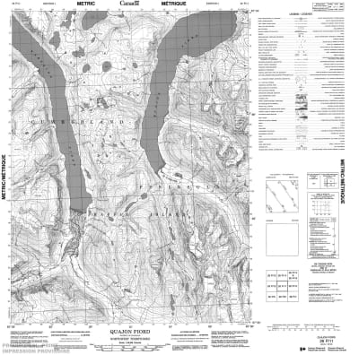 026P11 - QUAJON FIORD - Topographic Map