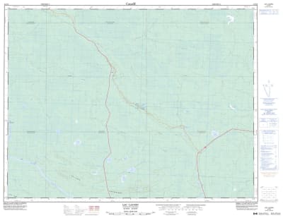 032E09 - LAC LAURIN - Topographic Map