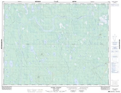 032E14 - RIVIERE TURGEON - Topographic Map