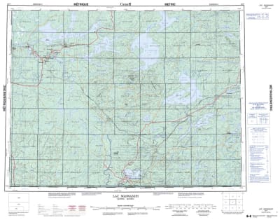 032F - LAC WASWANIPI - Topographic Map