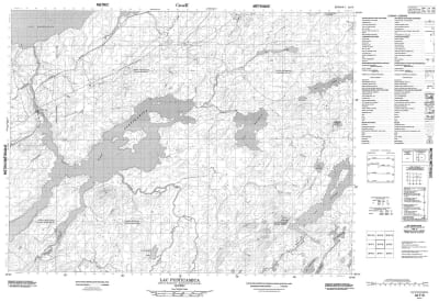 032F08 - LAC PUSTICAMICA - Topographic Map