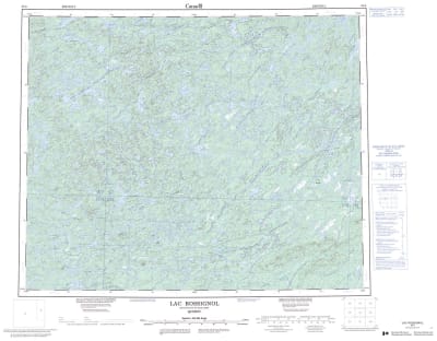 033A - LAC ROSSIGNOL - Topographic Map