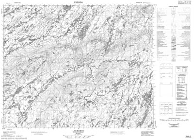 033A01 - LAC BAROU - Topographic Map