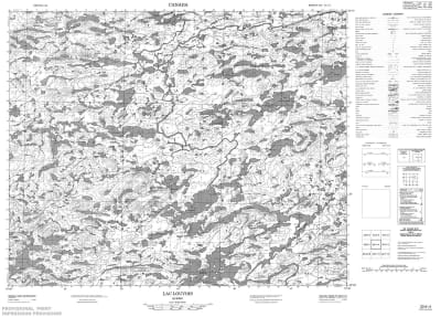 033A04 - LAC LOUVOIS - Topographic Map