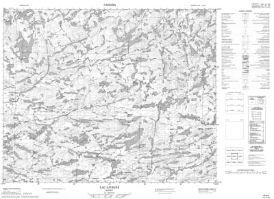 033A05 - LAC LAVIGNE - Topographic Map