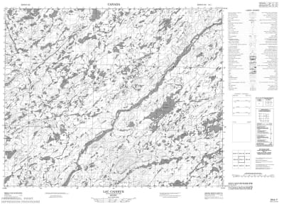 033A07 - LAC CADIEUX - Topographic Map