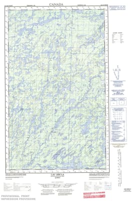 033A09W - LAC HECLA - Topographic Map