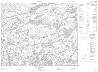 033A13 - LAC LANFRANC - Topographic Map
