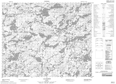 033A15 - LAC PIGEON - Topographic Map