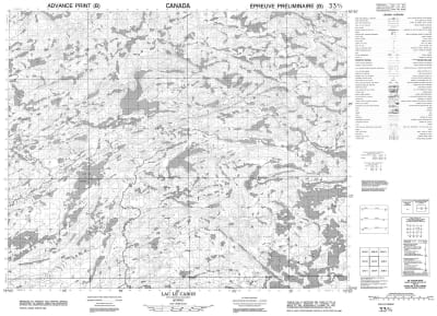 033B05 - LAC LE CARON - Topographic Map