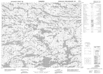 033B06 - LAC BAPAUME - Topographic Map