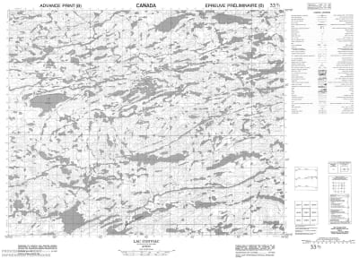 033B07 - LAC CONVIAC - Topographic Map