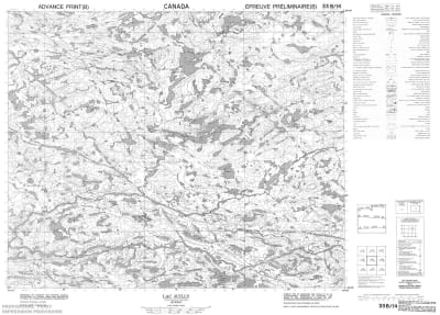 033B14 - LAC JUILLY - Topographic Map