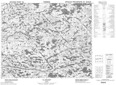 033B15 - LAC MIRAMON - Topographic Map