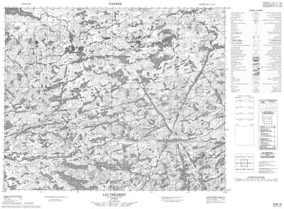 033B16 - LAC PHILIBERT - Topographic Map
