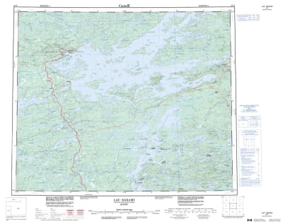 033F - LAC SAKAMI - Topographic Map