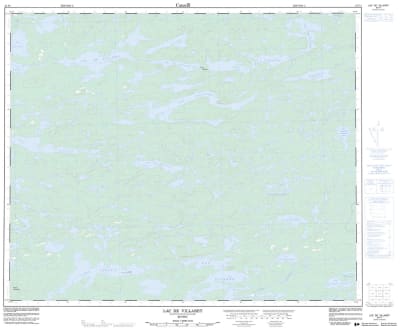 033F01 - LAC DE VILLARET - Topographic Map