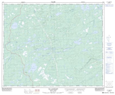 033F03 - LAC LANGELIER - Topographic Map