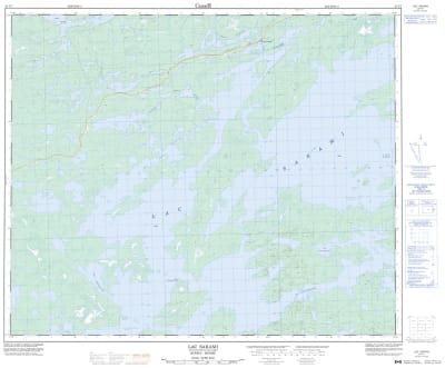 033F07 - LAC SAKAMI - Topographic Map