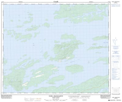 033F10 - PASSE AWAPAKAMICH - Topographic Map