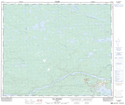 033F13 - LAC AWICHINA - Topographic Map