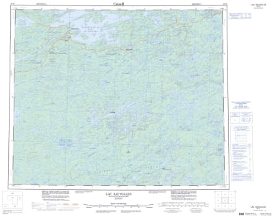 033H - LAC SAUVOLLES - Topographic Map