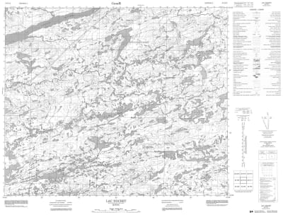 033H12 - LAC NOCHET - Topographic Map