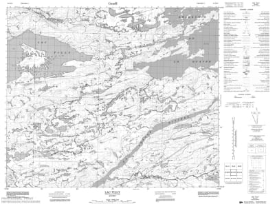 033H13 - LAC TILLY - Topographic Map