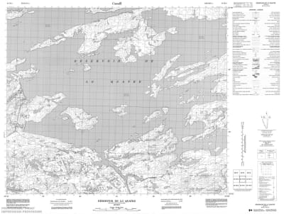 033H14 - RESERVOIR LA GRANDE 4 - Topographic Map