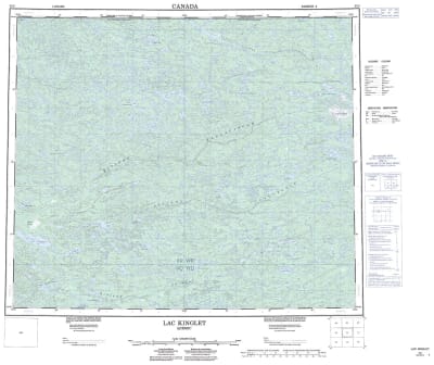 033J - LAC KINGLET - Topographic Map