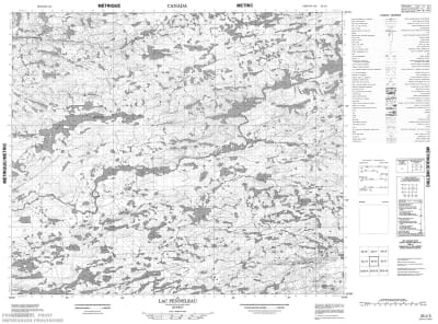 033J02 - LAC PENNELEAU - Topographic Map
