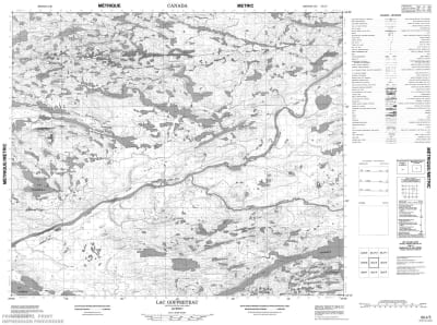033J05 - LAC GOFFRETEAU - Topographic Map