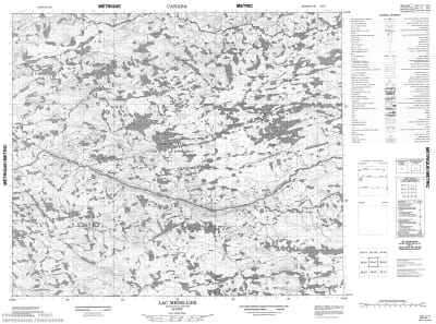 033J07 - LAC MENELLIER - Topographic Map