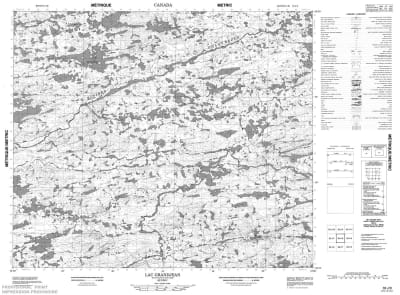 033J08 - LAC GRANDJEAN - Topographic Map