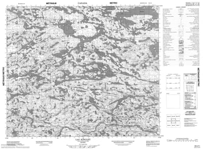 033J11 - LAC KINGLET - Topographic Map