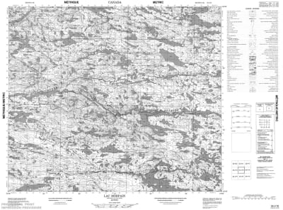 033J16 - LAC MORPAIN - Topographic Map