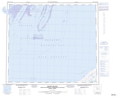 033M - SNAPE ISLAND - Topographic Map