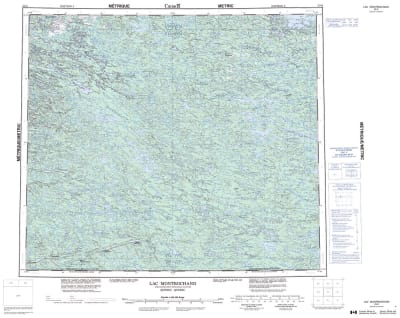 033O - LAC MONTROCHAND - Topographic Map