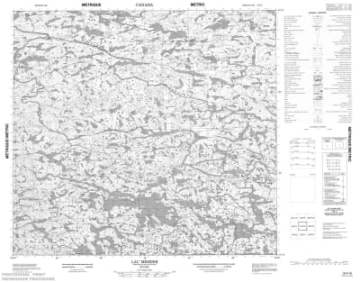034F08 - LAC MESSIER - Topographic Map