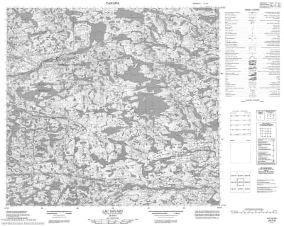034F09 - LAC SAVARY - Topographic Map