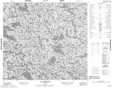 034G01 - LAC BOUCHAUD - Topographic Map