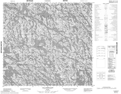034G11 - LAC PORTUGAIS - Topographic Map