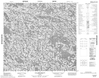034G15 - LAC DESCAREAUX - Topographic Map